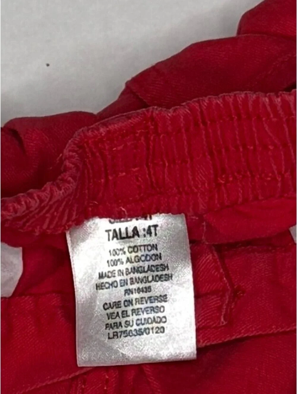 Boys Red Cargo Shorts Size 4T